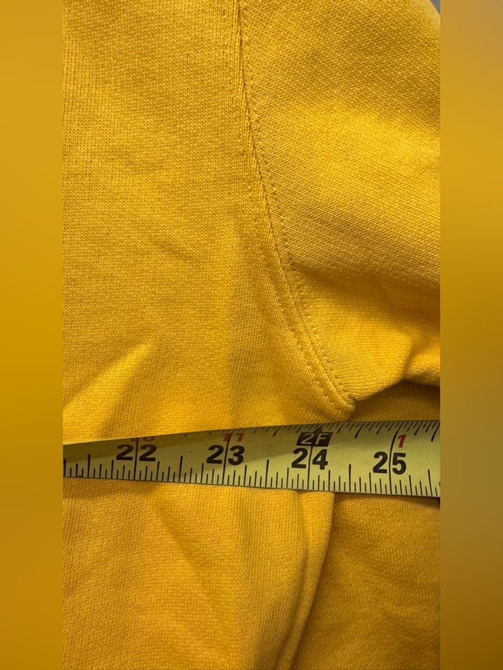 Acne Studios Fairview Face Mens XS Honey Yellow Fleeceback Crewneck Sweater - Picture 9 of 10